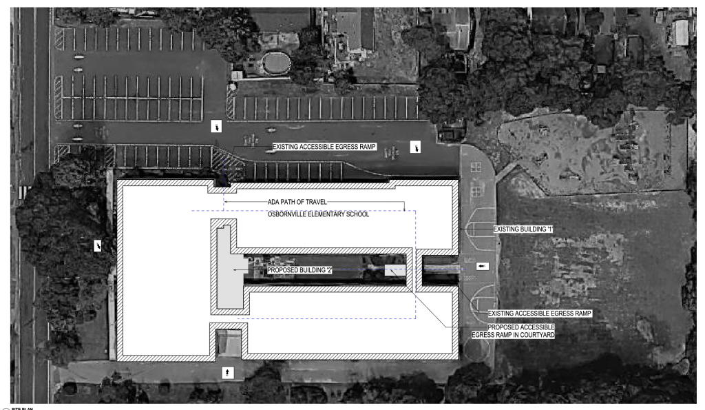 Plans are underway for improvements to Osbornville Elementary School and the OCVTS school in Brick. (Photos: Shorebeat)